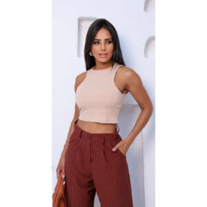 Cropped Feminino Cores Sortidas Moda Feminina Blusa Top Verão 2025 2026